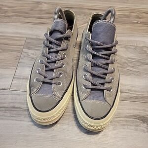 Converse All Star Canvas Sneakers  Size 5.5 Mens 7.5 Womens  Gray Suede #162376C
